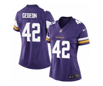 Women's Nike Minnesota Vikings #42 Ben Gedeon Limited Purple Team Color NFL Jersey