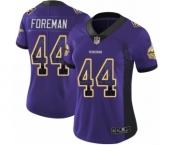 Women's Nike Minnesota Vikings #44 Chuck Foreman Limited Purple Rush Drift Fashion NFL Jersey