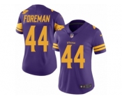 Women's Nike Minnesota Vikings #44 Chuck Foreman Limited Purple Rush NFL Jersey