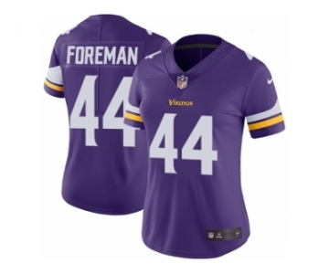 Women's Nike Minnesota Vikings #44 Chuck Foreman Vapor Untouchable Limited Purple Team Color NFL Jersey