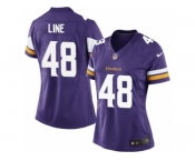 Women's Nike Minnesota Vikings #48 Zach Line Limited Purple Team Color NFL Jersey