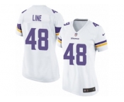 Women's Nike Minnesota Vikings #48 Zach Line Limited White NFL Jersey