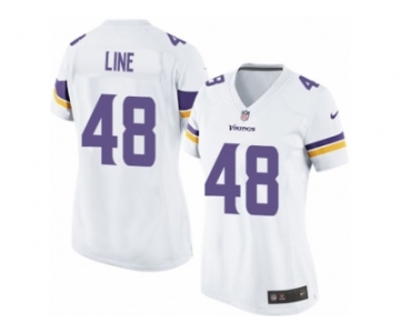 Women's Nike Minnesota Vikings #48 Zach Line Limited White NFL Jersey