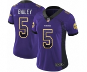 Women's Nike Minnesota Vikings #5 Dan Bailey Limited Purple Rush Drift Fashion NFL Jersey