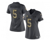 Women's Nike Minnesota Vikings #5 Teddy Bridgewater Limited Black 2016 Salute to Service NFL Jersey