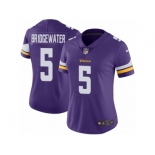 Women's Nike Minnesota Vikings #5 Teddy Bridgewater Vapor Untouchable Limited Purple Team Color NFL Jersey