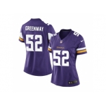 Women's Nike Minnesota Vikings #52 Chad Greenway Purple Elite Jersey