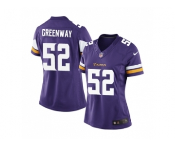 Women's Nike Minnesota Vikings #52 Chad Greenway Purple Elite Jersey