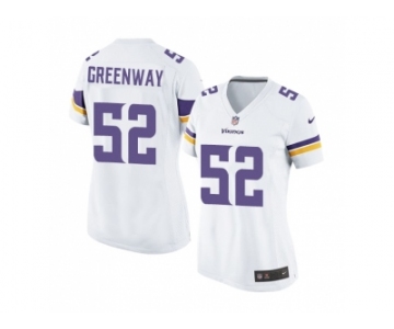 Women's Nike Minnesota Vikings #52 Chad Greenway White Elite Jersey