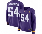 Women's Nike Minnesota Vikings #54 Eric Kendricks Limited Purple Therma Long Sleeve NFL Jersey