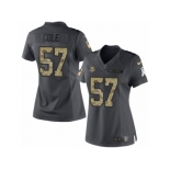 Women's Nike Minnesota Vikings #57 Audie Cole Limited Black 2016 Salute to Service NFL Jersey