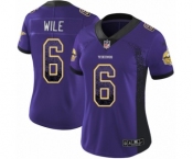 Women's Nike Minnesota Vikings #6 Matt Wile Limited Purple Rush Drift Fashion NFL Jersey