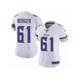 Women's Nike Minnesota Vikings #61 Joe Berger Vapor Untouchable Limited White NFL Jersey