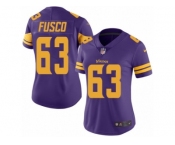 Women's Nike Minnesota Vikings #63 Brandon Fusco Limited Purple Rush NFL Jersey