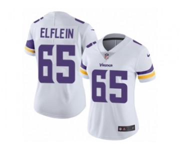 Women's Nike Minnesota Vikings #65 Pat Elflein Vapor Untouchable Limited White NFL Jersey