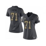 Women's Nike Minnesota Vikings #71 Andre Smith Limited Black 2016 Salute to Service NFL Jersey