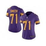 Women's Nike Minnesota Vikings #71 Andre Smith Limited Purple Rush NFL Jersey