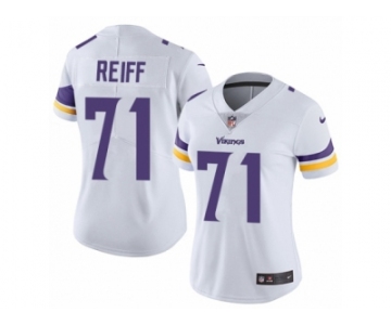 Women's Nike Minnesota Vikings #71 Riley Reiff Vapor Untouchable Limited White NFL Jersey