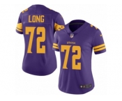 Women's Nike Minnesota Vikings #72 Jake Long Limited Purple Rush NFL Jersey