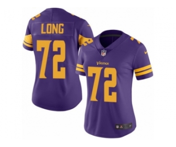 Women's Nike Minnesota Vikings #72 Jake Long Limited Purple Rush NFL Jersey