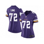 Women's Nike Minnesota Vikings #72 Jake Long Limited Purple Team Color NFL Jersey