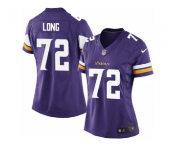 Women's Nike Minnesota Vikings #72 Jake Long Limited Purple Team Color NFL Jersey