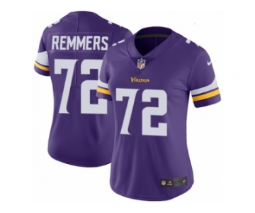 Women's Nike Minnesota Vikings #72 Mike Remmers Vapor Untouchable Limited Purple Team Color NFL Jersey