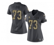 Women's Nike Minnesota Vikings #73 Sharrif Floyd Limited Black 2016 Salute to Service NFL Jersey