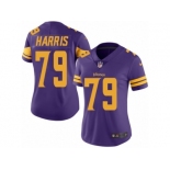 Women's Nike Minnesota Vikings #79 Michael Harris Limited Purple Rush NFL Jersey