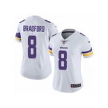 Women's Nike Minnesota Vikings #8 Sam Bradford Vapor Untouchable Limited White NFL Jersey