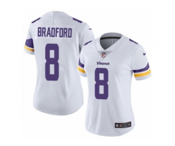 Women's Nike Minnesota Vikings #8 Sam Bradford Vapor Untouchable Limited White NFL Jersey