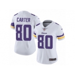 Women's Nike Minnesota Vikings #80 Cris Carter Vapor Untouchable Limited White NFL Jersey