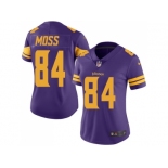 Womens Nike Minnesota Vikings #84 Randy Moss Purple Stitched NFL Limited Rush Jersey