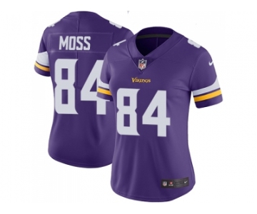 Womens Nike Minnesota Vikings #84 Randy Moss Purple Team Color Stitched NFL Vapor Untouchable Limited Jersey