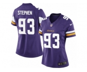 Women's Nike Minnesota Vikings #93 Shamar Stephen Limited Purple Team Color NFL Jersey