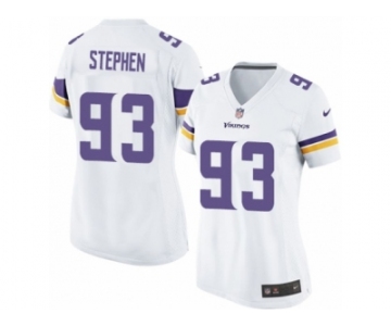 Women's Nike Minnesota Vikings #93 Shamar Stephen Limited White NFL Jersey