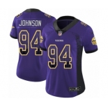 Women's Nike Minnesota Vikings #94 Jaleel Johnson Limited Purple Rush Drift Fashion NFL Jersey