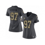 Women's Nike Minnesota Vikings #97 Everson Griffen Limited Black 2016 Salute to Service NFL Jersey