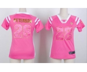 nike women jerseys minnesota vikings #28 adrian peterson pink[fashion Rhinestone sequins]