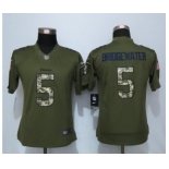 nike women nfl jerseys Minnesota Vikings #5 Teddy Bridgewater army green[nike Limited Salute To Service]