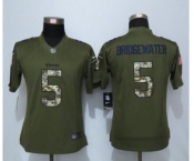 nike women nfl jerseys Minnesota Vikings #5 Teddy Bridgewater army green[nike Limited Salute To Service]