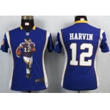 nike women nfl jerseys minnesota vikings #12 harvin purple[portrait fashion]