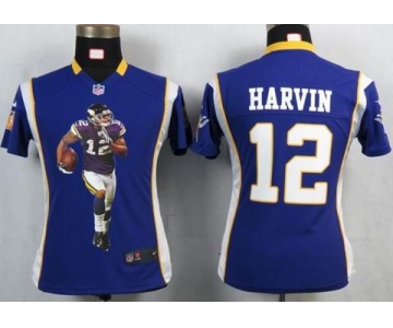 nike women nfl jerseys minnesota vikings #12 harvin purple[portrait fashion]