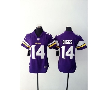 nike women nfl jerseys minnesota vikings #14 stefon diggs purple[nike]