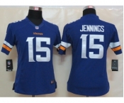 nike women nfl jerseys minnesota vikings #15 jennings purple[new nike limited]