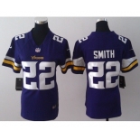 nike women nfl jerseys minnesota vikings #22 smith purple[nike]