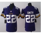 nike women nfl jerseys minnesota vikings #22 smith purple[nike]