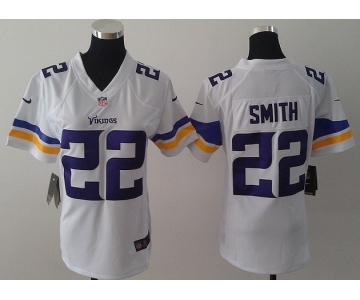 nike women nfl jerseys minnesota vikings #22 smith white[nike]