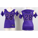 nike women nfl jerseys minnesota vikings #28 adrian peterson purple[fashion Rhinestone sequins]