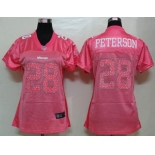 nike women nfl jerseys minnesota vikings #28 peterson pink[2012 new]